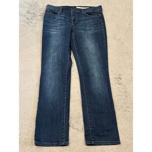 DKNY Jeans Womens 8x30 Blue Dark Wash Straight Leg Denim Stretch Pants